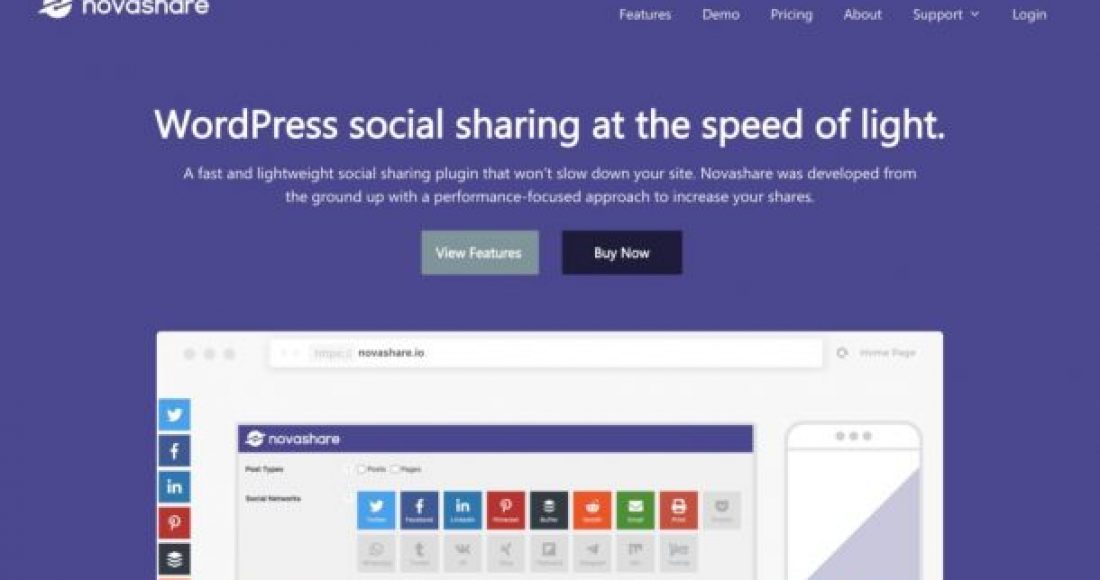 Novashare - WordPress Social Sharing Plugin